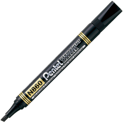Image for PENTEL N860 PERMANENT MARKER CHISEL 4.5MM BLACK from OFFICE NATIONAL CANNING VALE