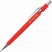 pentel p205 mechanical pencil drafting 0.5mm neon red box 12