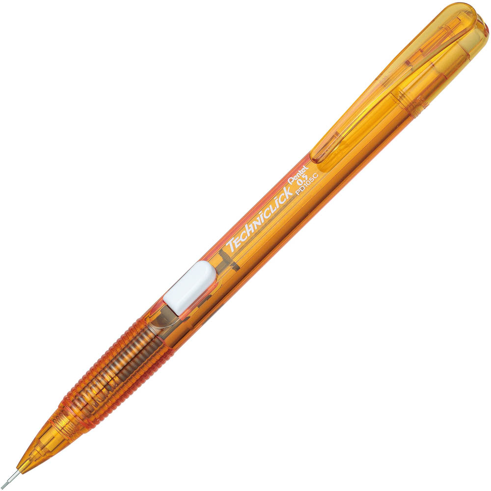 Image for PENTEL PD105 TECHNICLICK MECHANICAL PENCIL 0.5MM ORANGE BOX 12 from Express Office National