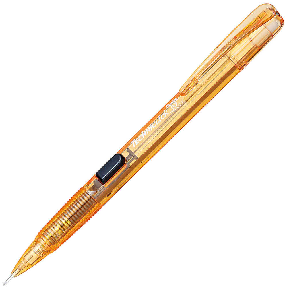 Image for PENTEL PD107 TECHNICLICK MECHANICAL PENCIL 0.7MM ORANGE BOX 12 from Express Office National