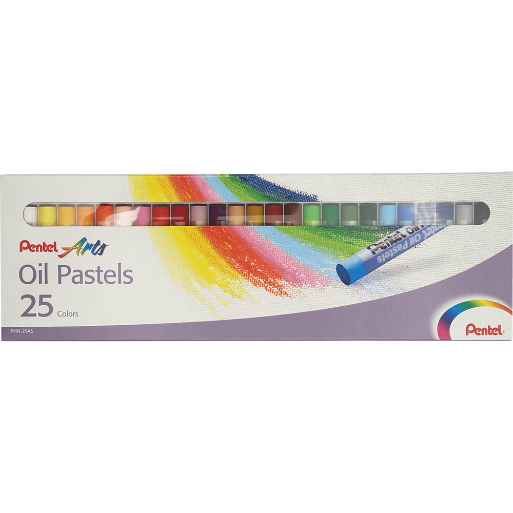 Image for PENTEL PHN ARTS OIL PASTELS ASSORTED PACK 25 from Darwin Business Machines Office National