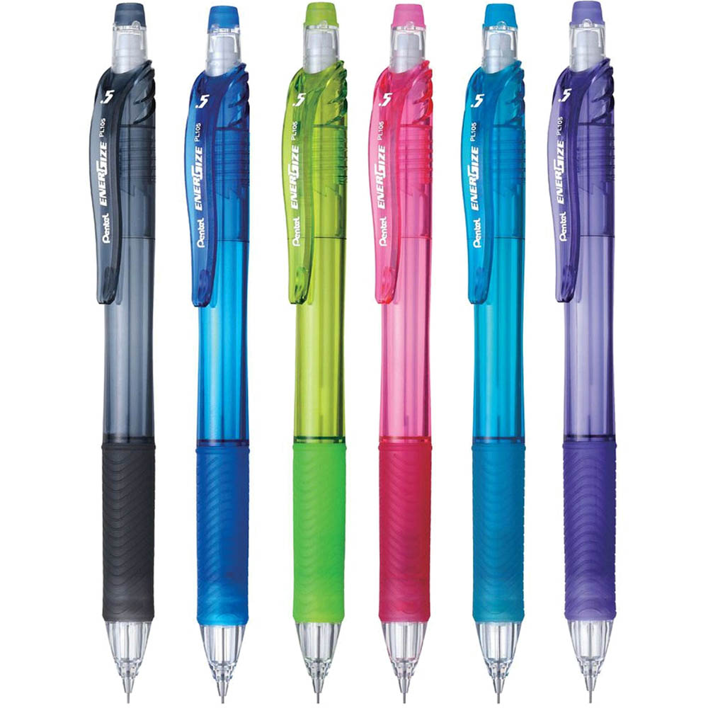 Image for PENTEL PL105 ENERGISE-X MECHANICAL PENCIL HP 0.5MM ASSORTED BOX 12 from Angletons Office National
