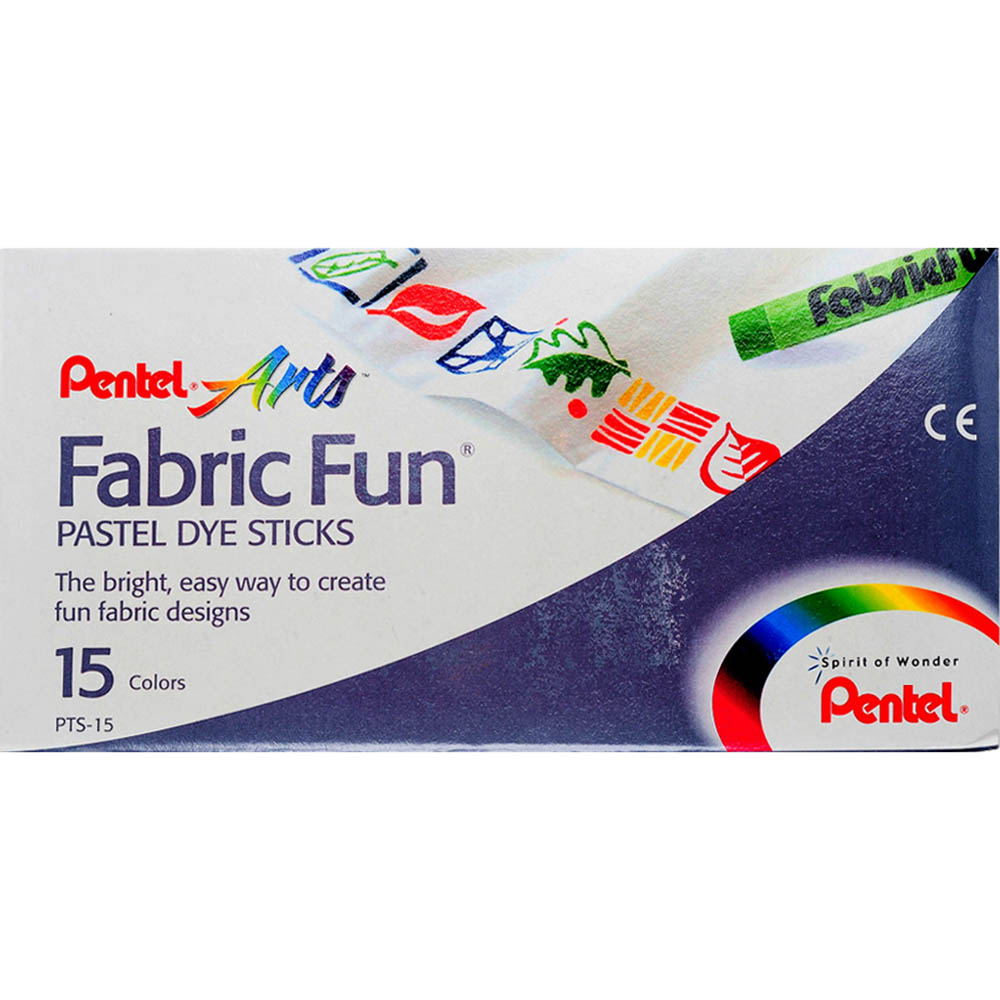 Image for PENTEL PTS ARTS FABRIC FUN PASTEL DYE STICKS ASSORTED PACK 15 from Two Bays Office National