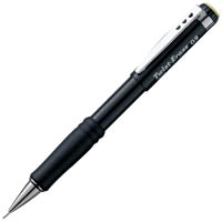 pentel qe519 twist-erase mechanical pencil 0.9mm black box 12