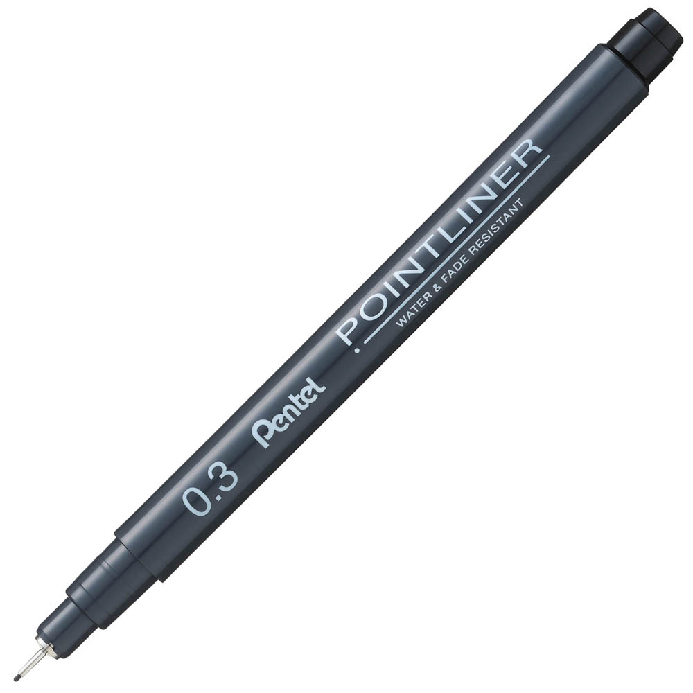 Image for PENTEL S20P POINTLINER FINELINER 0.3MM BLACK BOX 12 from PaperChase Office National