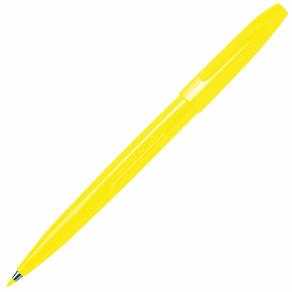 Image for PENTEL S520 SIGN PEN 0.8MM YELLOW BOX 12 from Officebarn Office National