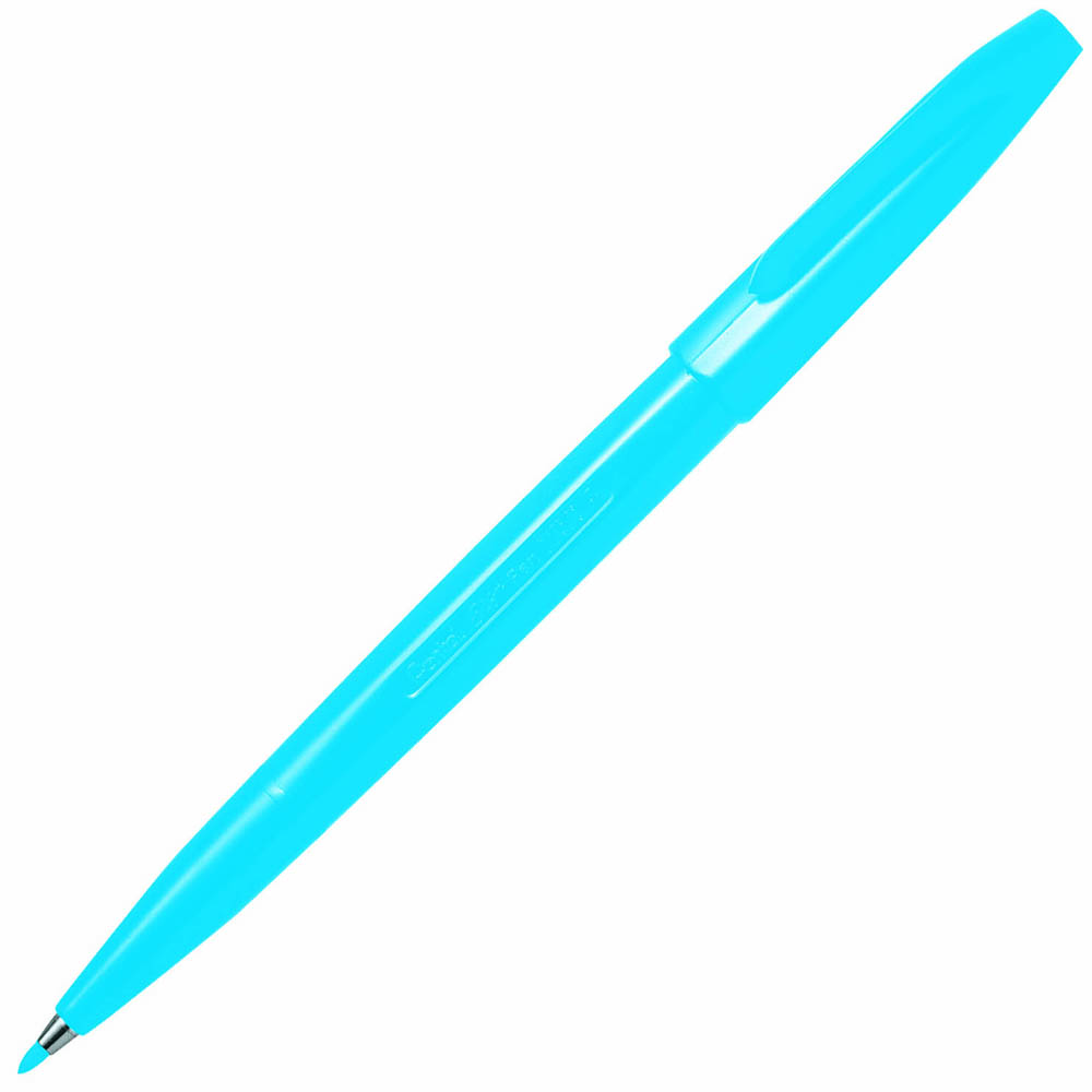 Image for PENTEL S520 SIGN PEN 0.8MM SKY BLUE BOX 12 from PaperChase Office National