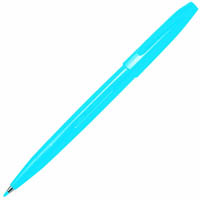 pentel s520 sign pen 0.8mm sky blue box 12