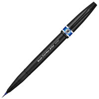 pentel sesf30c artist brush sign pen super fine blue box 12