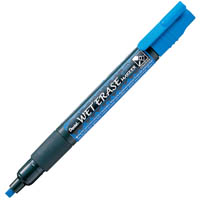 pentel smw26 wet erase chalk marker chisel blue