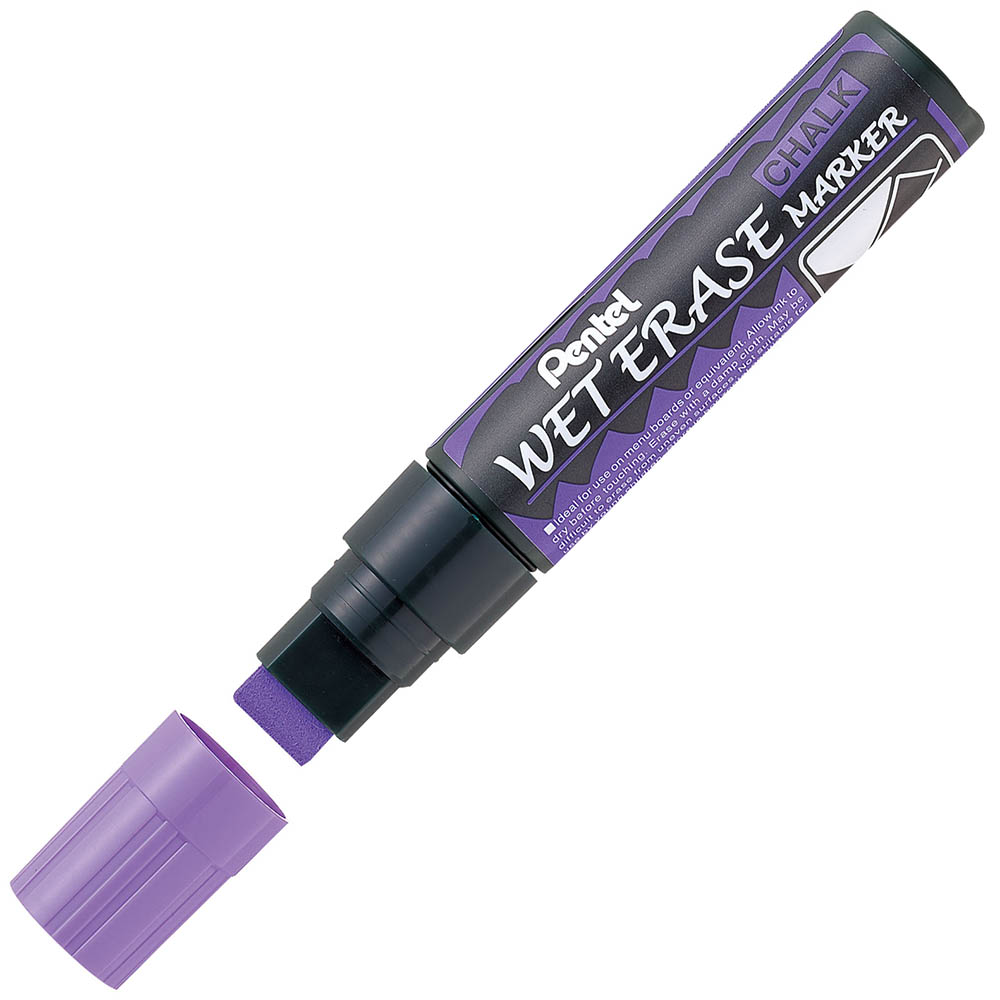 Image for PENTEL SMW56 JUMBO WET ERASE CHALK MARKER CHISEL 10-15MM VIOLET from Office National ONE Solution Business Supplies