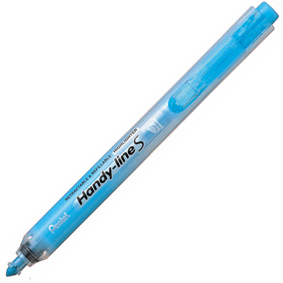 Image for PENTEL SXS15 HANDY-LINE S RETRACTABLE HIGHLIGHTER CHISEL SKY BLUE BOX 12 from Surry Office National