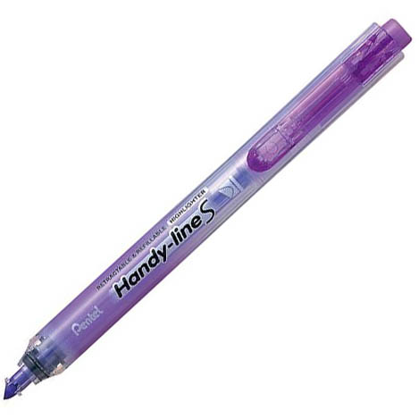 Image for PENTEL SXS15 HANDY-LINE S RETRACTABLE HIGHLIGHTER CHISEL VIOLET BOX 12 from PaperChase Office National