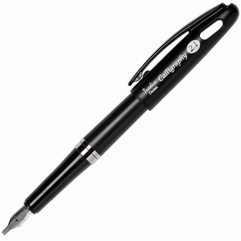 Image for PENTEL TRC1 TRADIO CALLIGRAPHY FOUNTAIN PEN 2.1 MM BLACK BOX 12 from PaperChase Office National