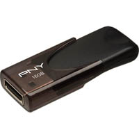 pny turbo attache 4 usb 2.0 flash drive 16gb black