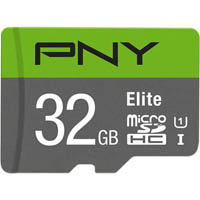 pny elite u1 class 10 micro sd flash memory card 32gb