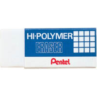 pentel zeh hi-polymer eraser medium white