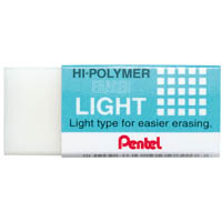 pentel zel hi-polymer eraser light large white