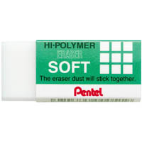 pentel zes hi-polymer eraser soft medium white
