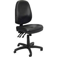 rapidline po500 ergonomic heavy duty task chair high back pu black