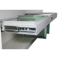 steelco aislesaver/uni-shelving pull out file frame 900mm white satin