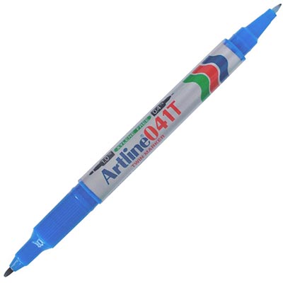 Image for ARTLINE 041T DUAL NIB PERMANENT MARKER BULLET 0.4/1.0MM BLUE from Darwin Business Machines Office National