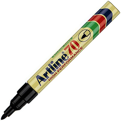 Image for ARTLINE 70 PERMANENT MARKER BULLET 1.5MM BLACK PACK 2 HANGSELL from Discount Office National