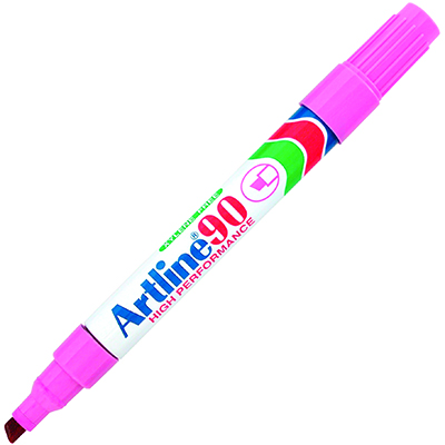 Image for ARTLINE 90 PERMANENT MARKER CHISEL 2-5MM PINK from PaperChase Office National