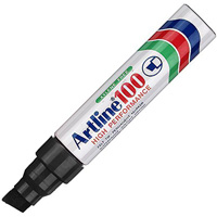 artline 100 permanent marker chisel 12mm black hangsell