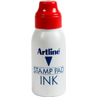 artline esa-2n stamp pad ink refill 50cc red