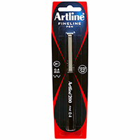 artline 200 fineliner pen 0.4mm black hang sell