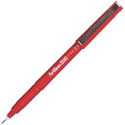 Image for ARTLINE 200 FINELINER PEN 0.4MM BRIGHT RED from PaperChase Office National