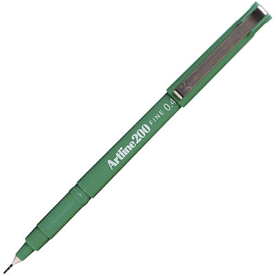 Image for ARTLINE 200 FINELINER PEN 0.4MM BRIGHT GREEN from PaperChase Office National