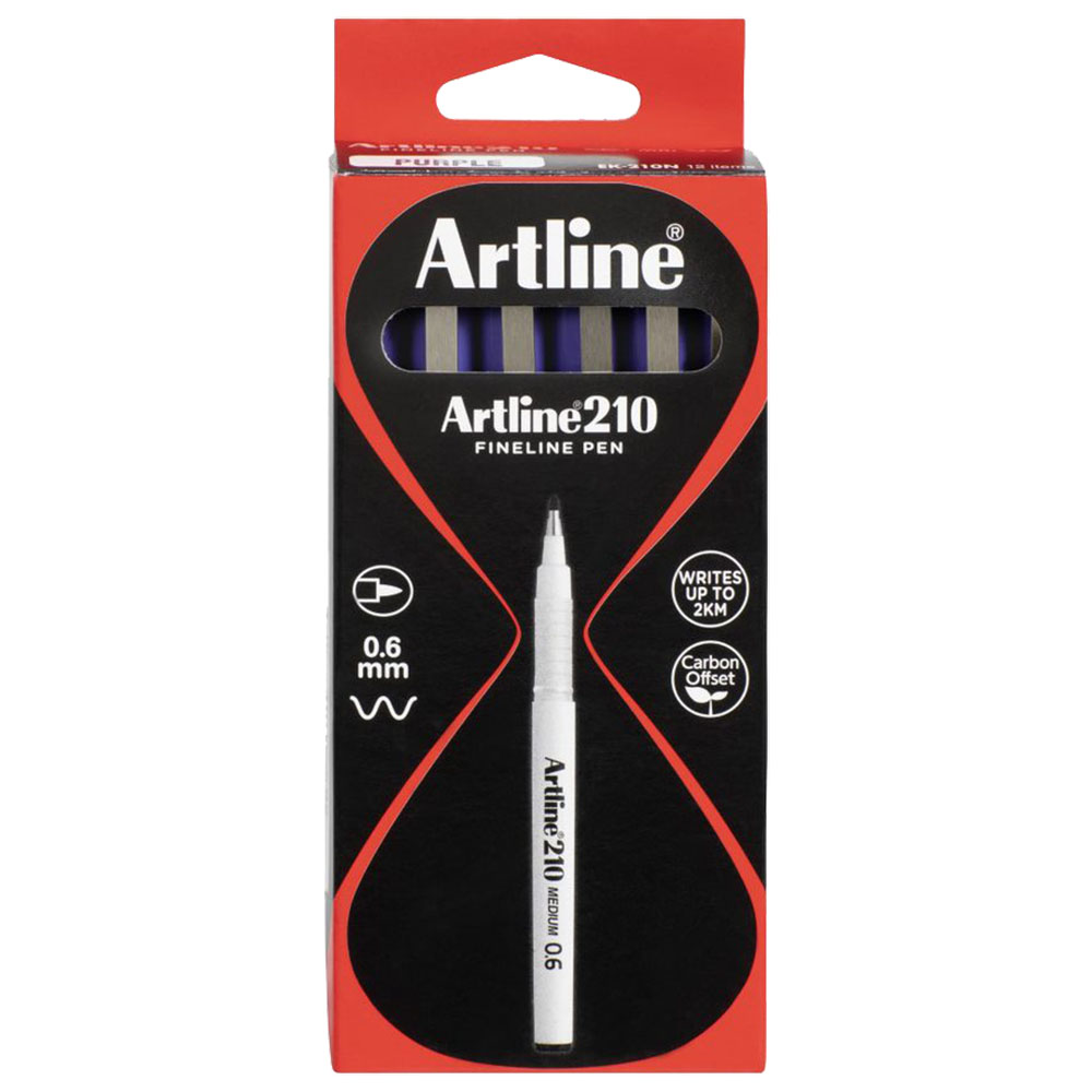 Image for ARTLINE 210 FINELINER PEN 0.6MM PURPLE BOX 12 from PaperChase Office National