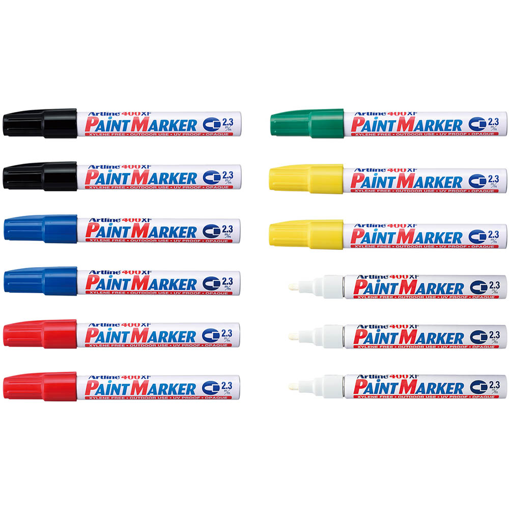 Image for ARTLINE 400 PAINT MARKER BULLET 2.3MM ASSORTED BOX 12 from Office National Barossa