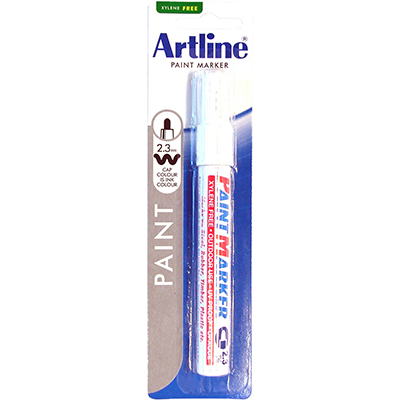 Image for ARTLINE 400 PAINT MARKER BULLET 2.3MM WHITE HANGSELL from Emerald Office Supplies Office National