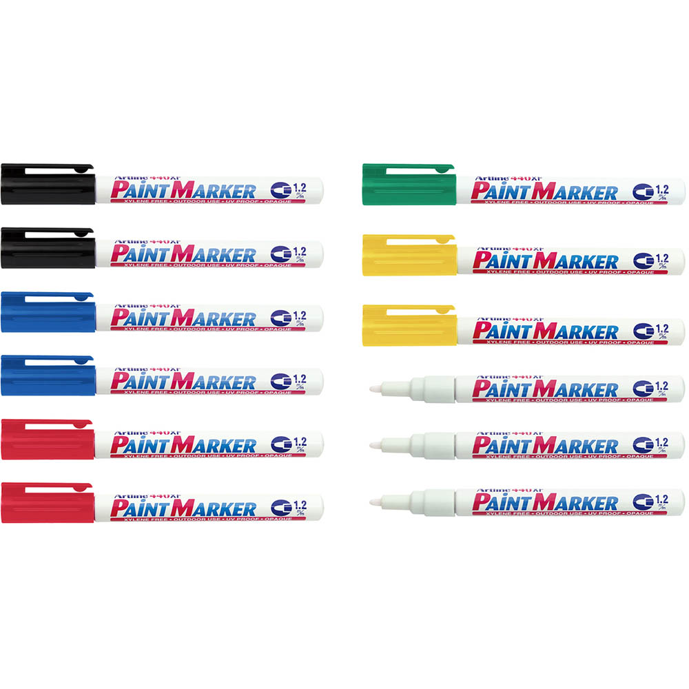 Image for ARTLINE 440 PAINT MARKER BULLET 1.2MM 6 COLOUR ASSORTED BOX 12 from Angletons Office National