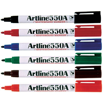 Image for ARTLINE 550A WHITEBOARD MARKER BULLET 1.2MM ASSORTED PACK 12 from Surry Office National