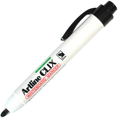 Image for ARTLINE 573 CLIX RETRACTABLE WHITEBOARD MARKER BULLET 1.5MM BLACK from Discount Office National