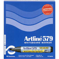artline 579 whiteboard marker chisel 5mm assorted box 12