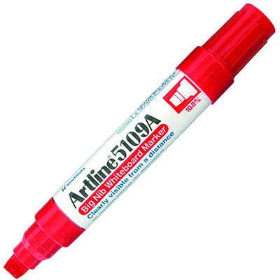 Image for ARTLINE 5109A WHITEBOARD MARKER CHISEL 10MM RED HANGSELL from Aztec Office National Melbourne