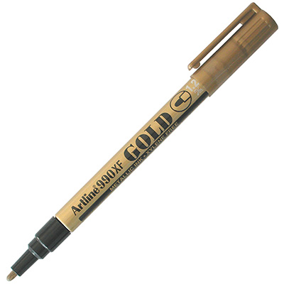 Image for ARTLINE 990 METALLIC PERMANENT MARKER 1.2MM BULLET GOLD from PaperChase Office National
