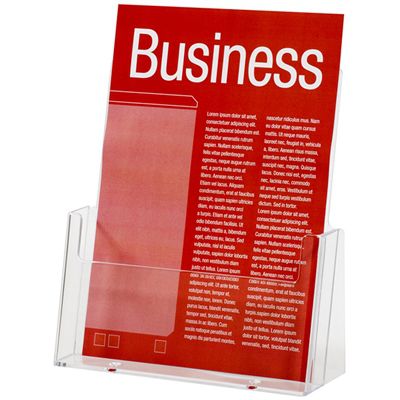 Image for ESSELTE BROCHURE HOLDER FREE-STANDING 1 TIER A5 CLEAR from Discount Office National