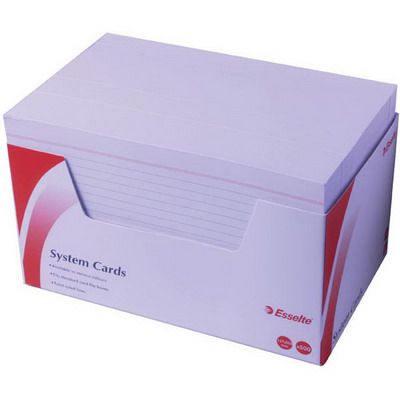 Image for ESSELTE RULED SYSTEM CARDS 203 X 127MM WHITE PACK 500 from Discount Office National