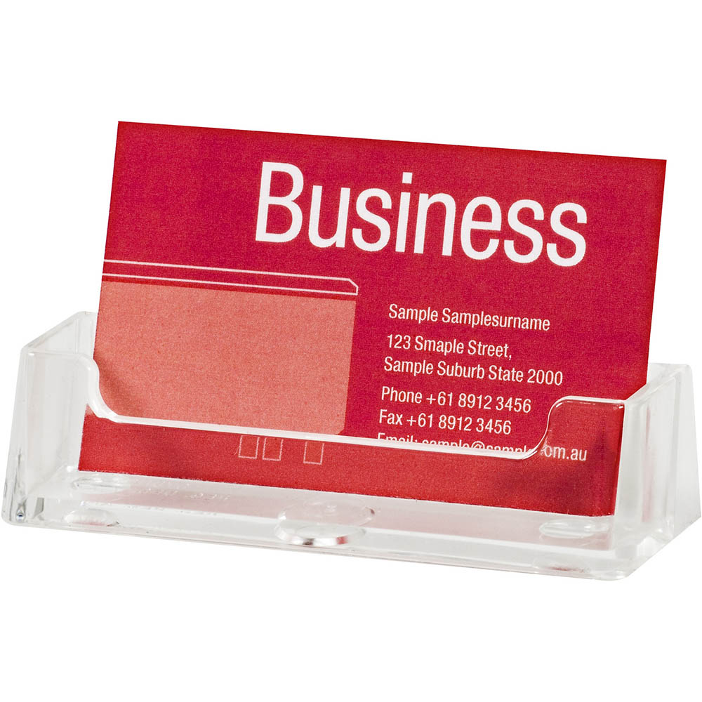 Image for ESSELTE BUSINESS CARD HOLDER LANDSCAPE CLEAR from Chris Humphrey Office National