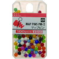 open map pins 8mm assorted pack 100