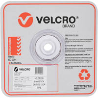 velcro brand® stick-on loop tape 25mm x 25m white