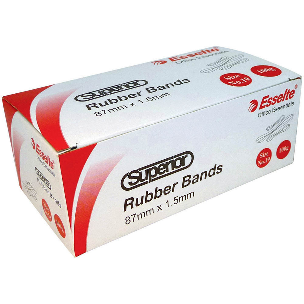Image for ESSELTE SUPERIOR RUBBER BANDS SIZE 33 100G BOX from Discount Office National