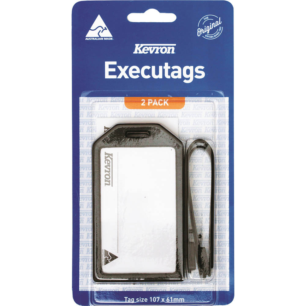 Image for KEVRON ID24 EXECUTAG BLACK PACK 2 from Angletons Office National