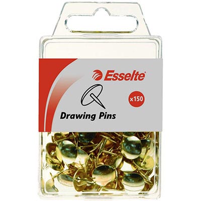 Image for ESSELTE DRAWING PINS BRASS PACK 150 from Darwin Business Machines Office National